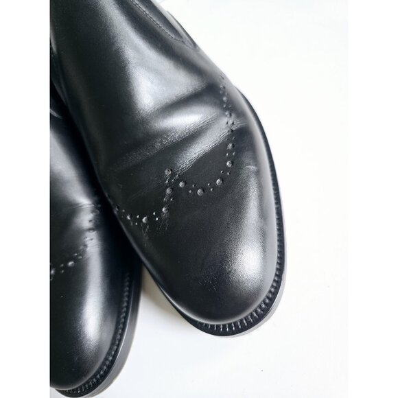 Allen Edmonds Lucca Black Leather Slip On Brogues Mens Dress Shoes Loafers 9 main image 8